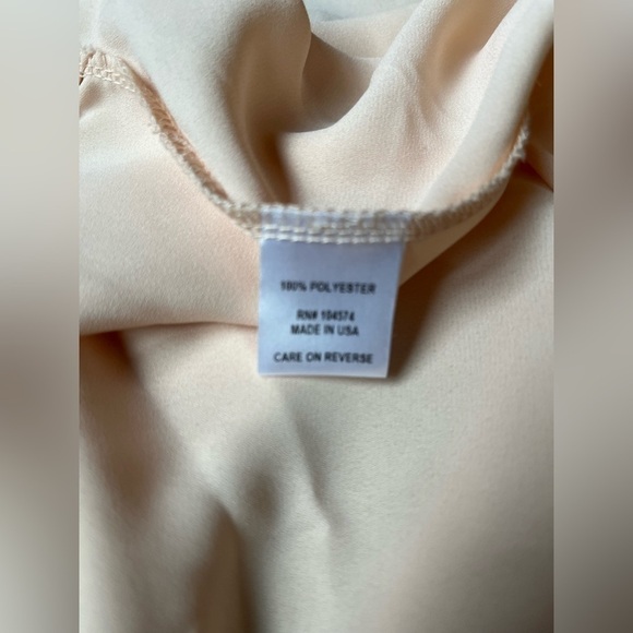 SHE Soul Harmony Energy surplice blouson draped blush pink top Sz M - Picture 5 of 6